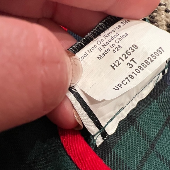 Vintage Rare Editions Santa and Sleigh Christmas Plaid Jumper - Picture 4 of 6